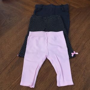 0-3 months bundle of 3 pants